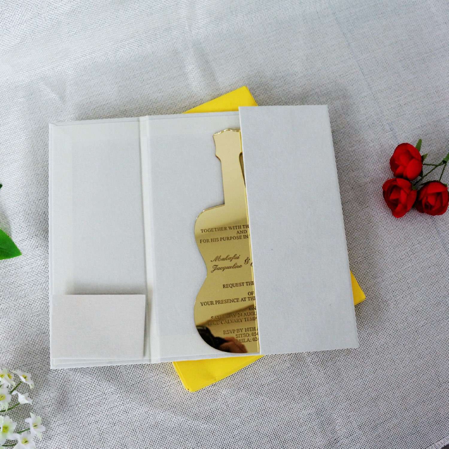 Acrylic Invitation Card With Velvet Box Slap-up Invitation Personalized Custom